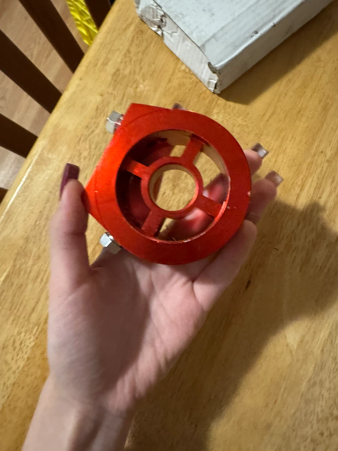 Red Aluminum Oil Filter Sandwich Adapter - photo 2