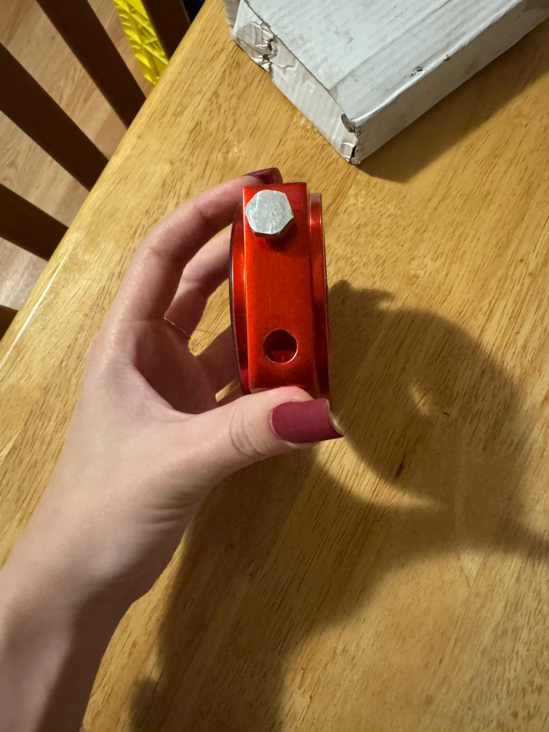 Red Aluminum Oil Filter Sandwich Adapter - photo 3