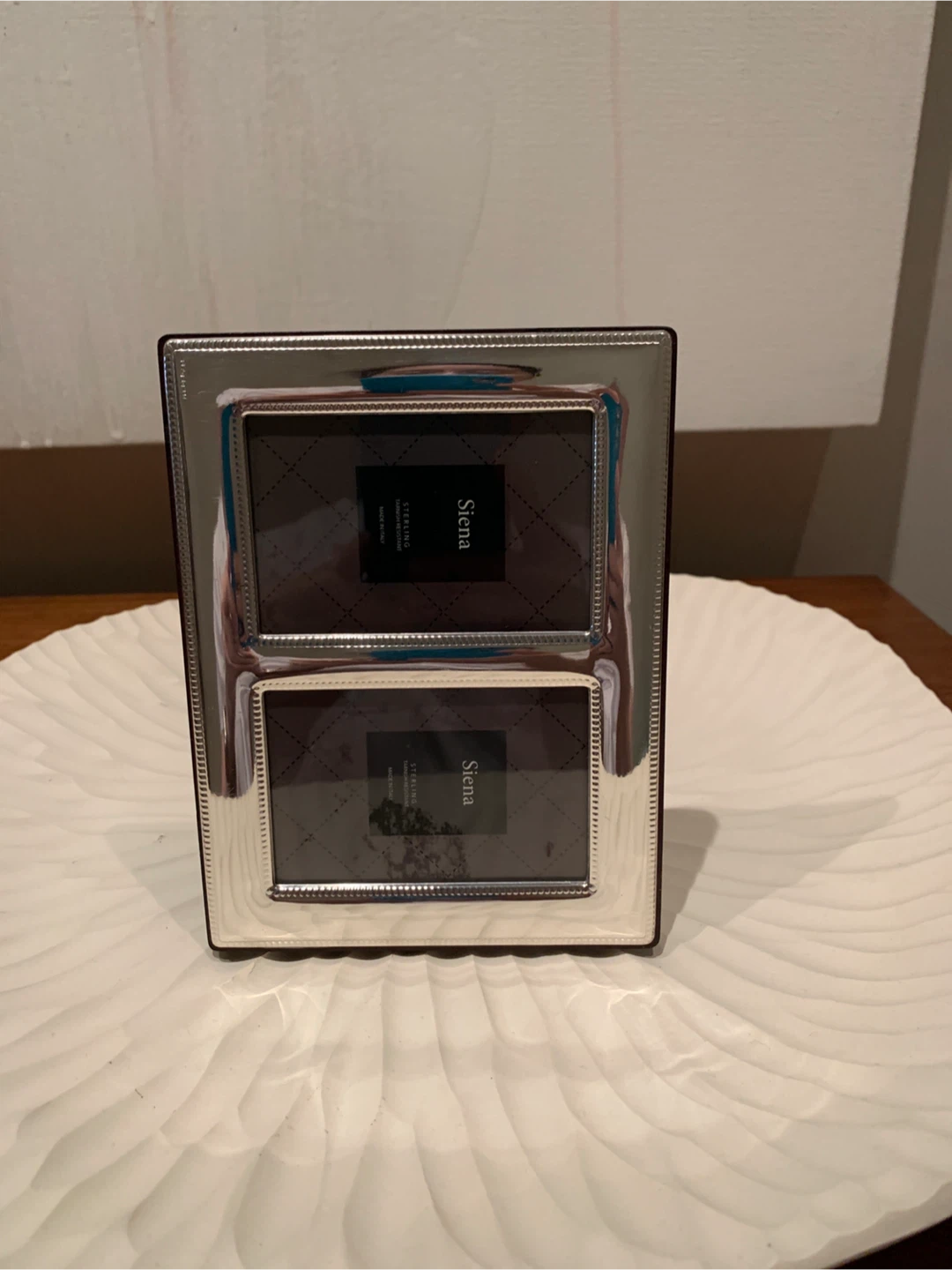 Siena Sterling Silver Double Photo Frame - photo 4