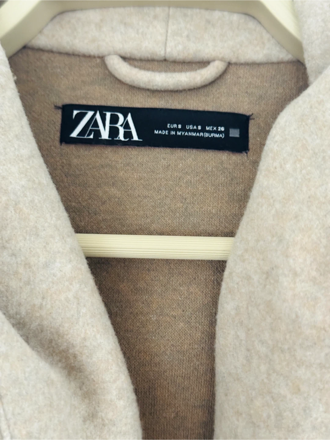 Zara Hooded Belted Coat  Size S - photo 2