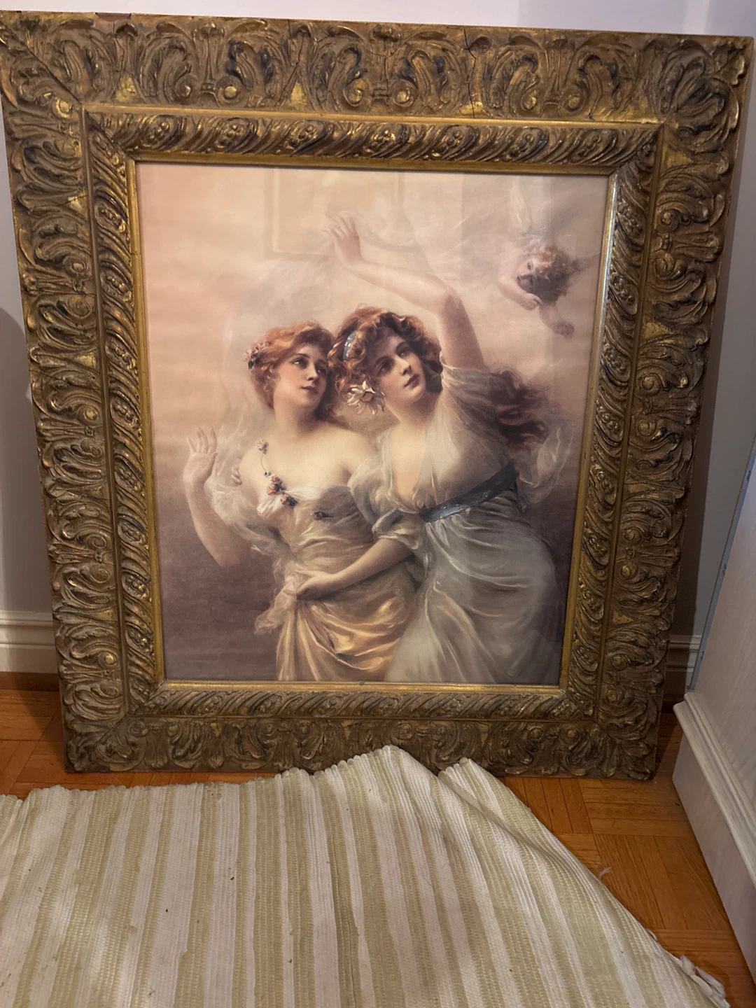 Ornate Framed Art Print of Two Women