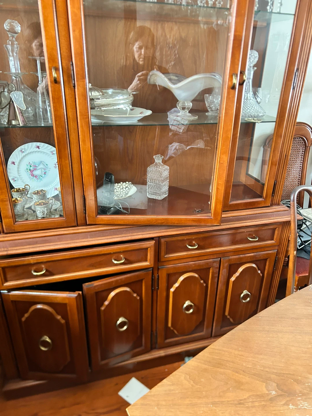 Wooden Buffet Hutch