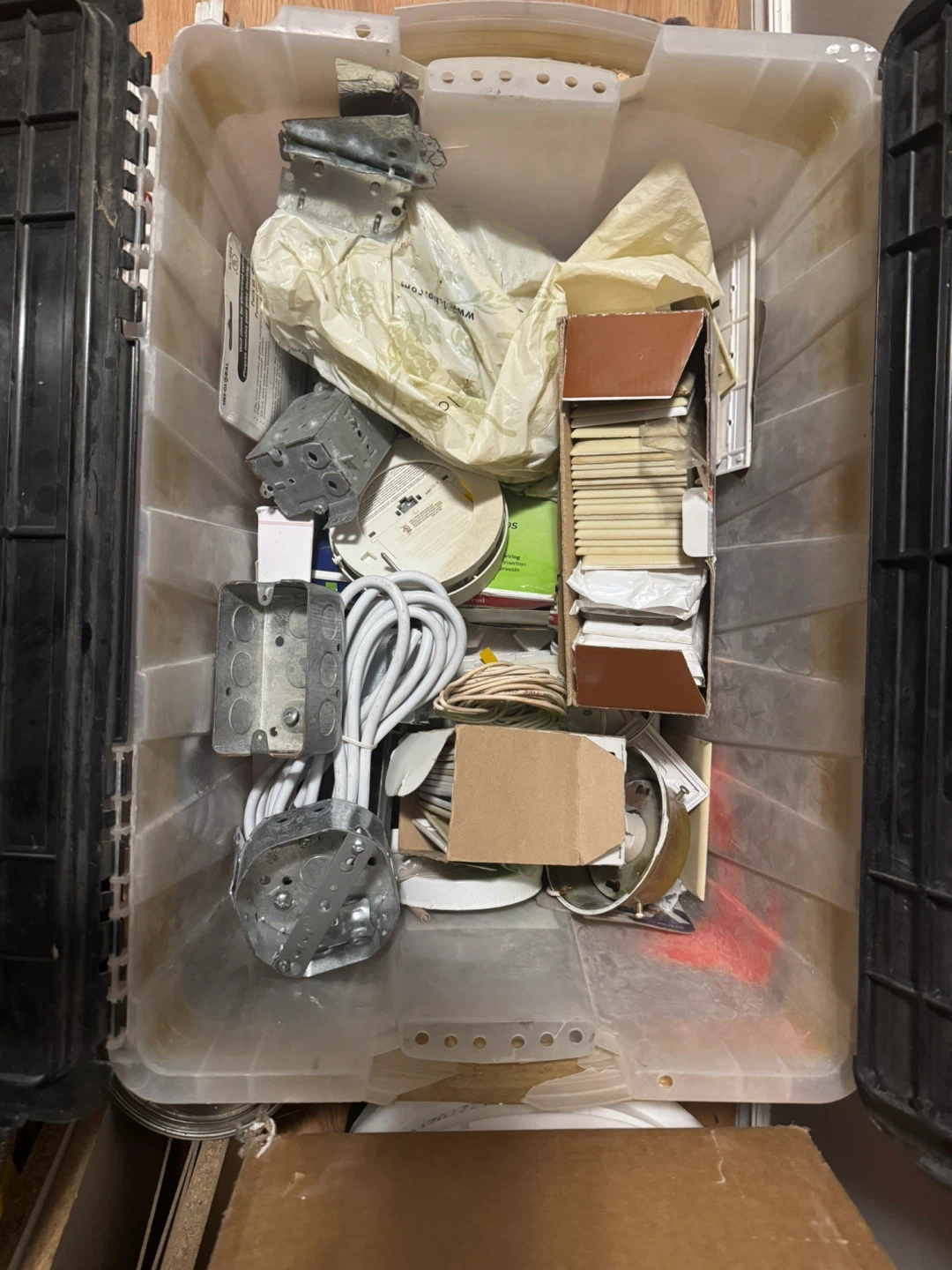 Assorted Electrical Junction Boxes and Wire