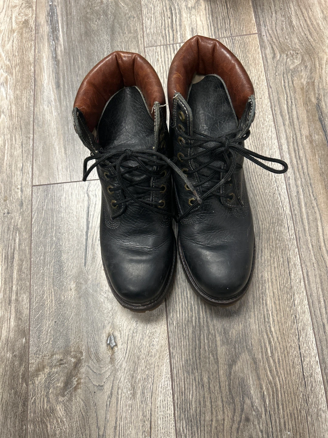 Black Leather Work Boots - photo 2