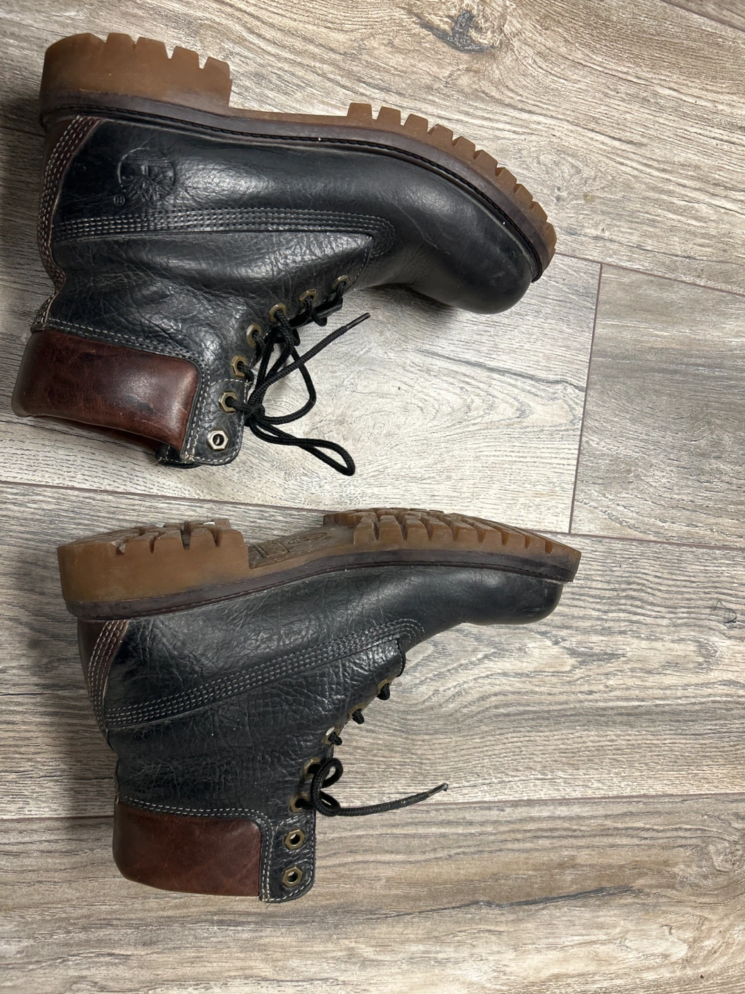 Black Leather Work Boots - photo 5