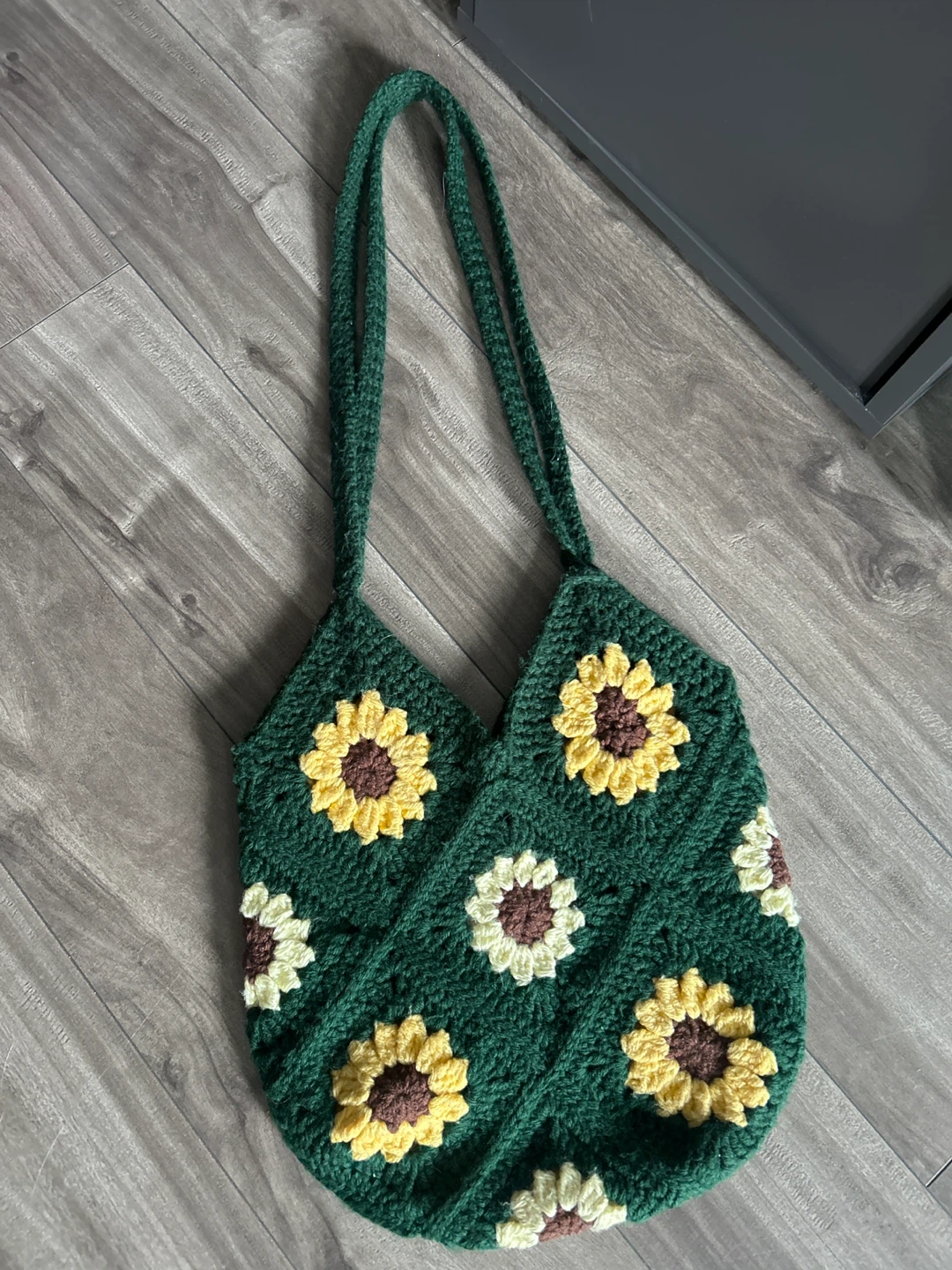Handmade Crochet Sunflower Bag