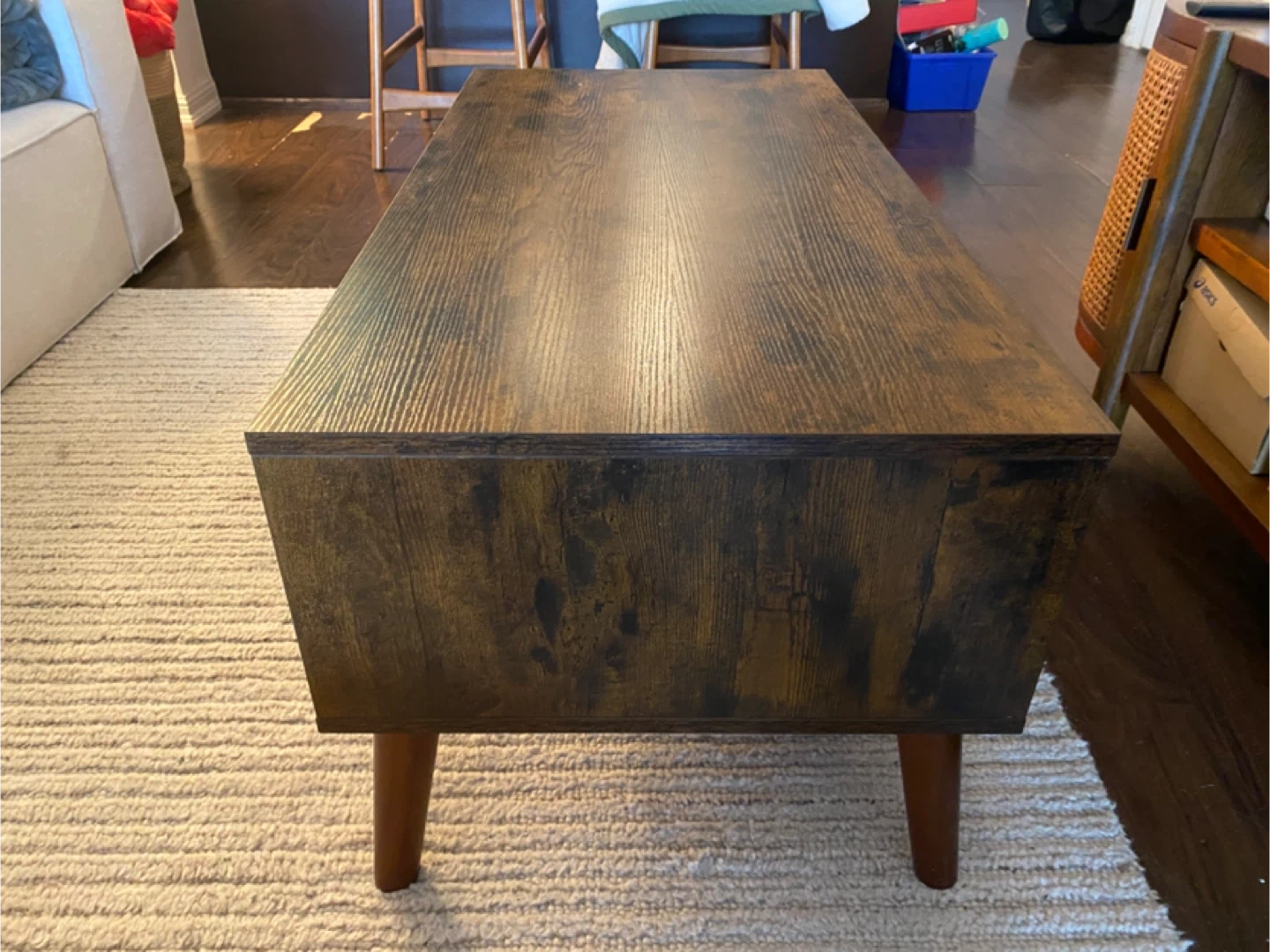 Rustic Wood Coffee Table with Storage - photo 4
