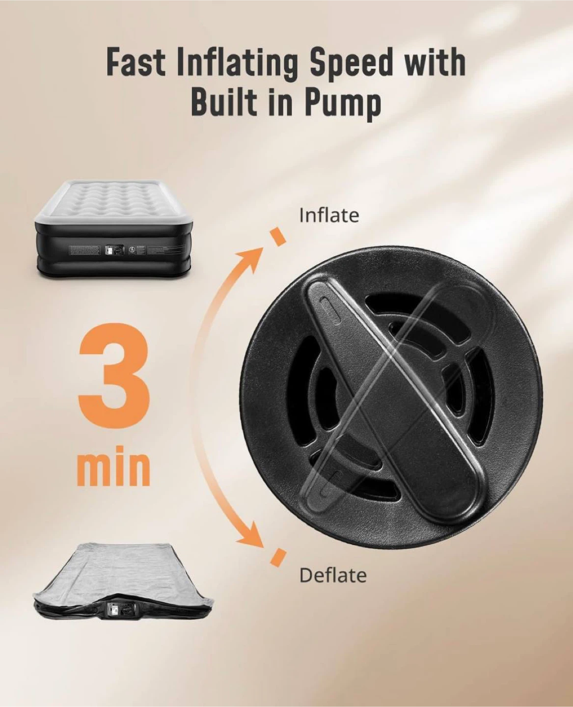 AIREFINA Full Size Air Mattress with Built-in Pump - photo 4