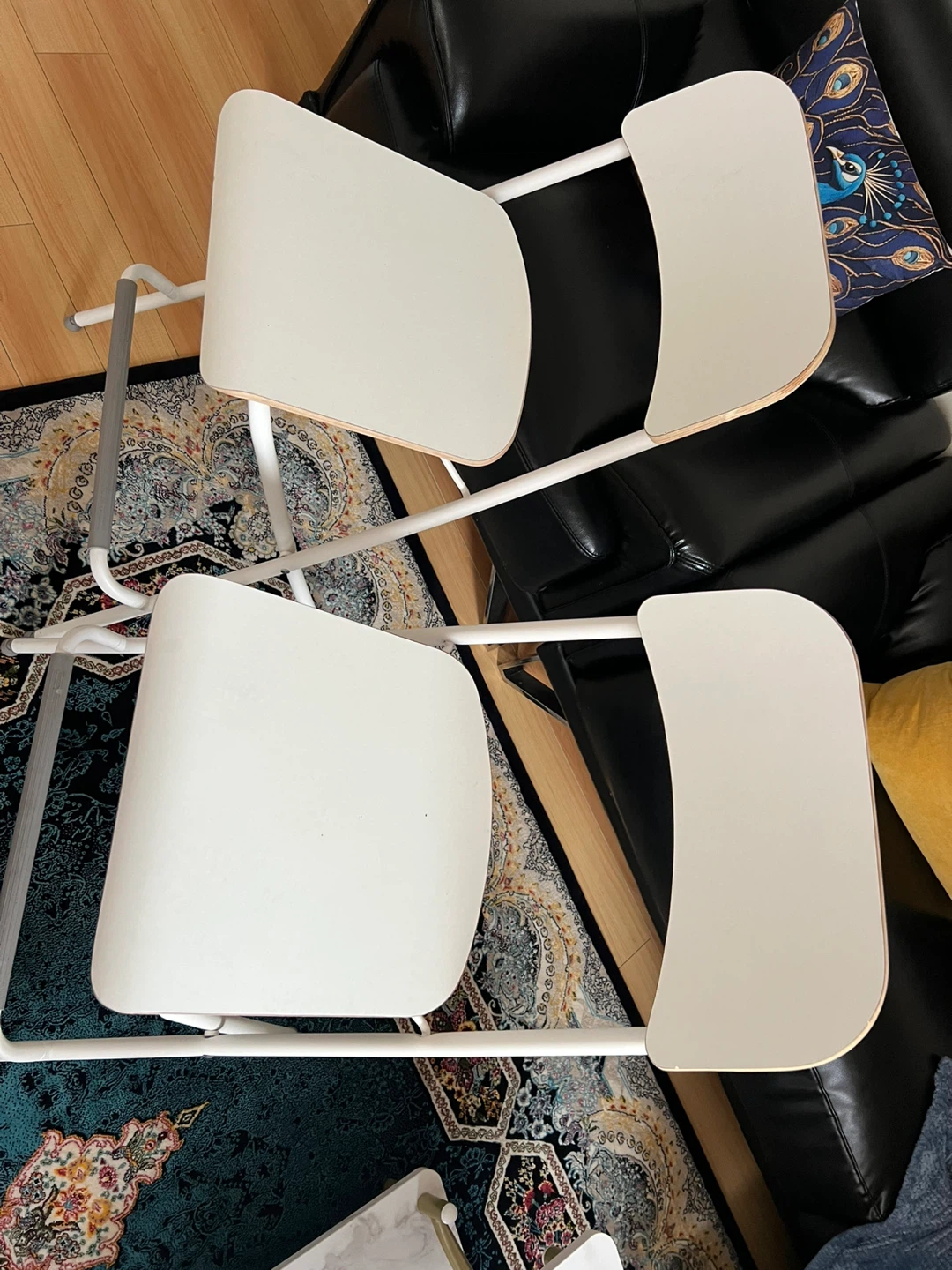 White Folding Chairs (Set of 2) - photo 2