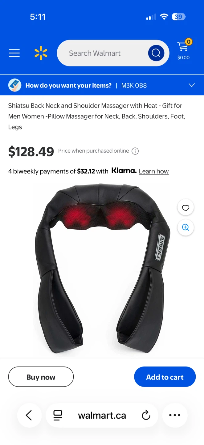 Shiatsu Back Neck and Shoulder Massager with Heat