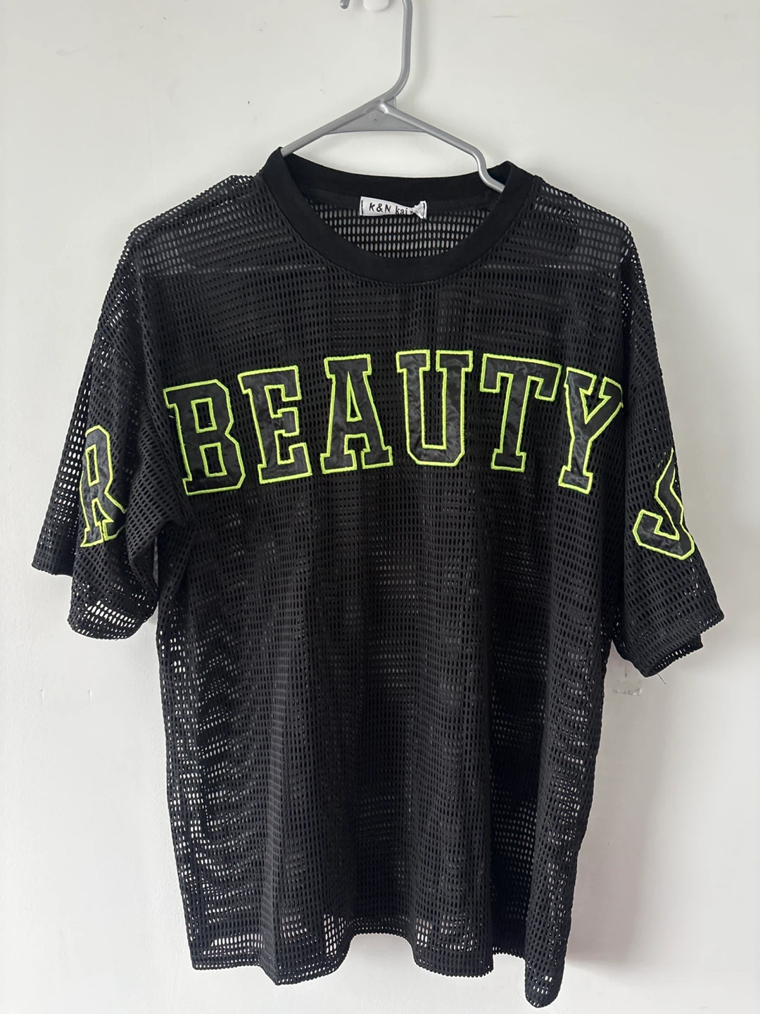 K&N Kai Black Mesh "BEAUTY" T-Shirt