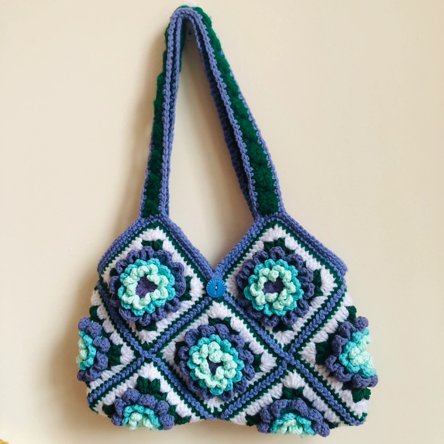 Handmade Crochet Chrysanthemum Flower Bag