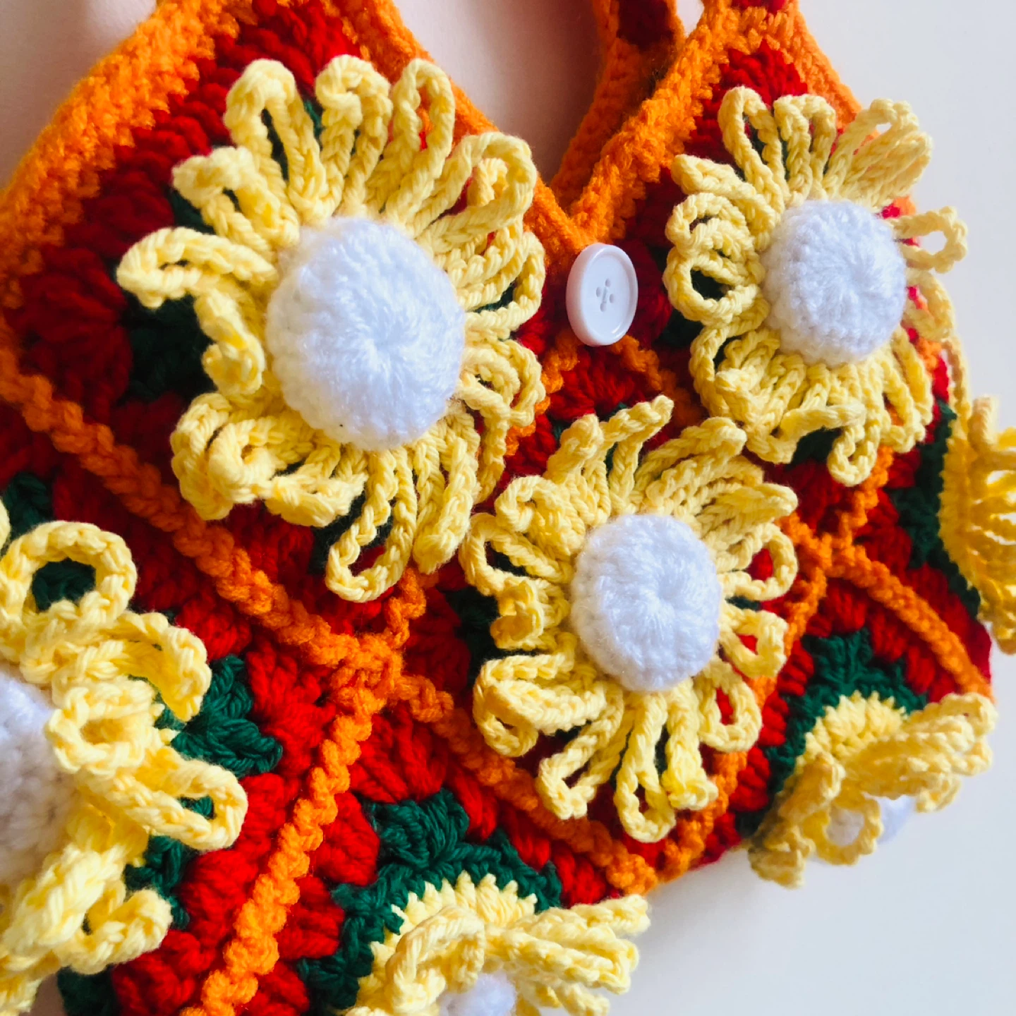 Crocheted Daisy Flower Bag - photo 2
