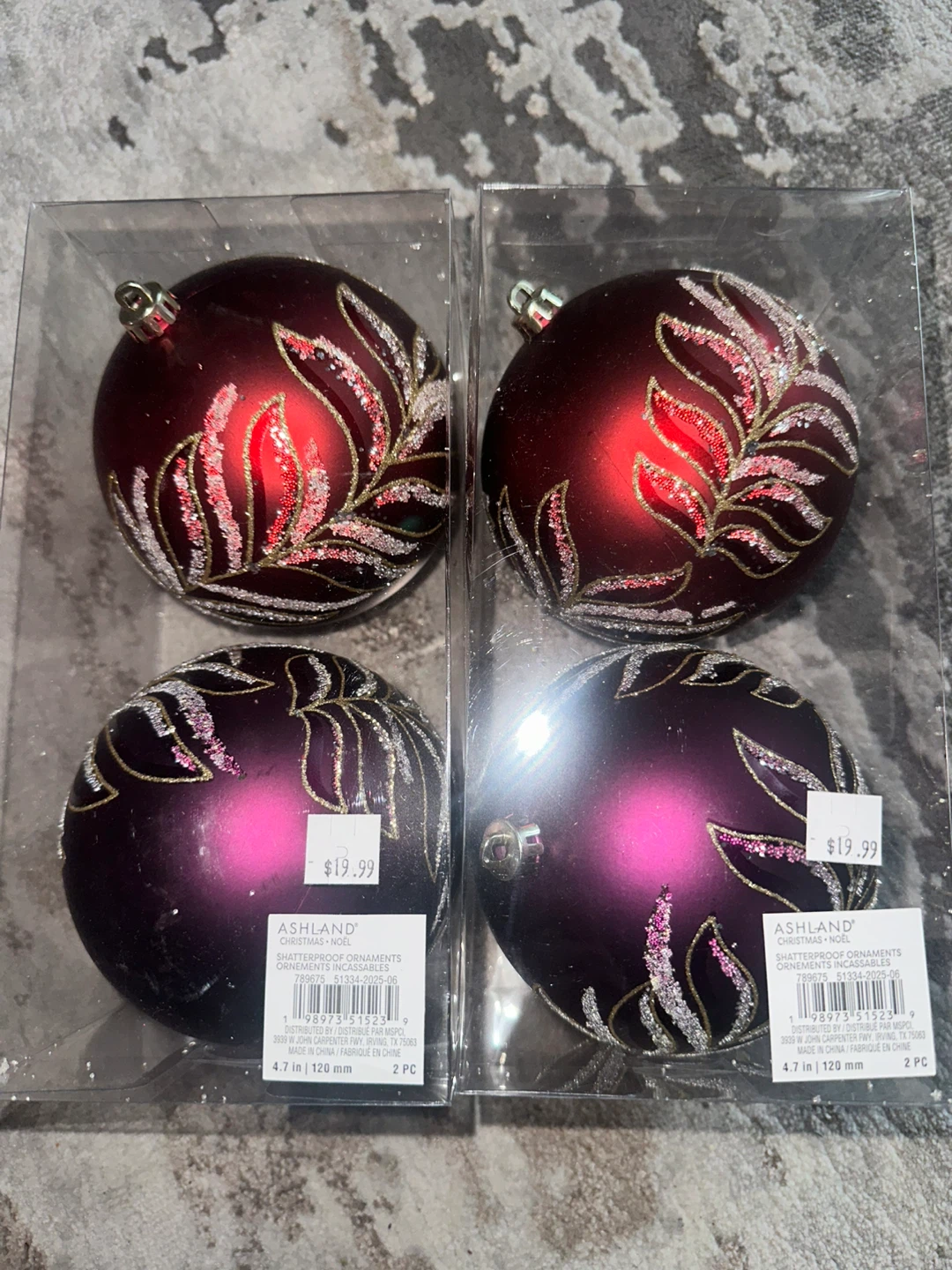 New Ashland Christmas Shatterproof Ornaments (2 pk)