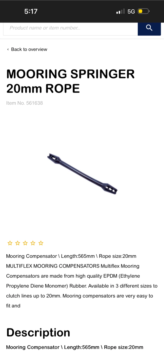 Multiflex Mooring Compensator 20mm Rope - photo 2