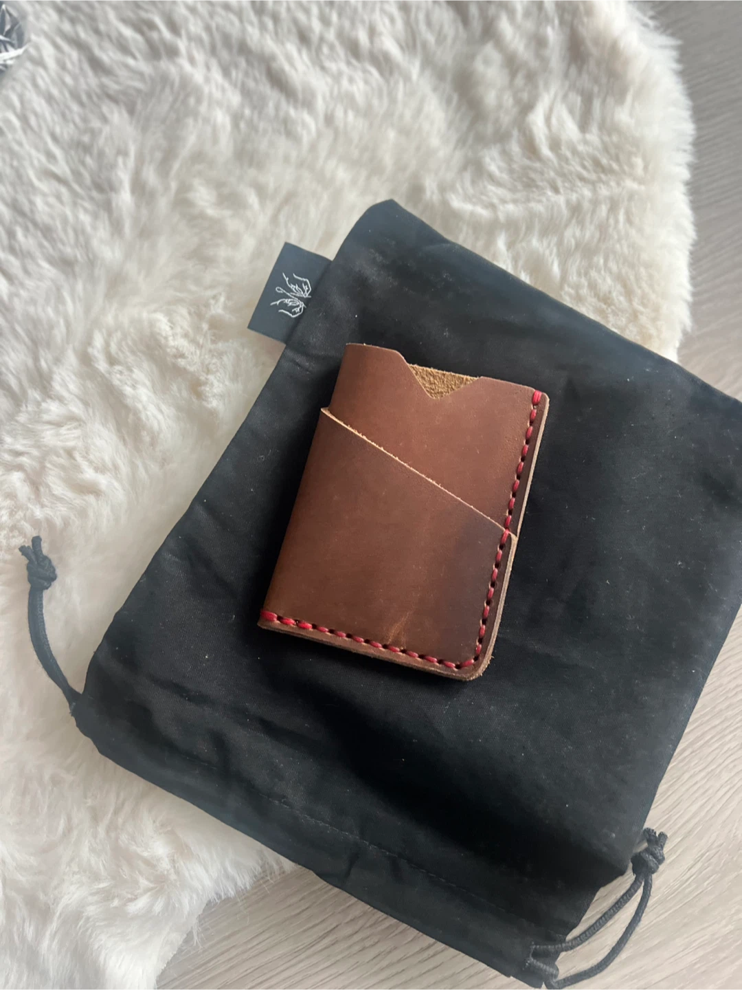 Hand-Sewn Full-Grain Leather Card Holder - Holds 5-12 Cards - photo 3