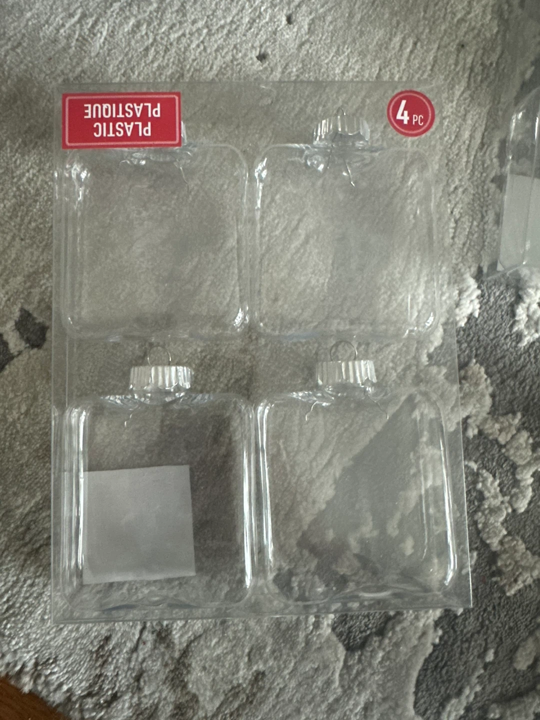 New DIY Plastic Clear Ornaments - 4 PC - photo 4