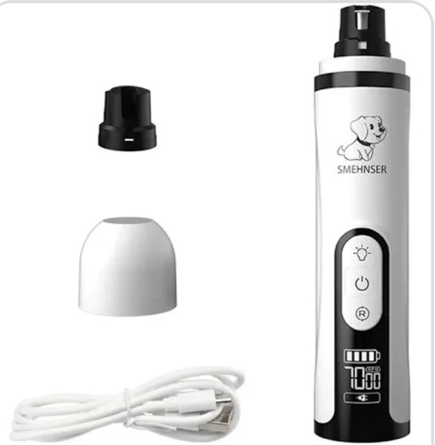 SMEHNSER DOG/CAT  NAIL GRINDER, 3 DIAMOND BITS, 3 SPEED, LOW dB