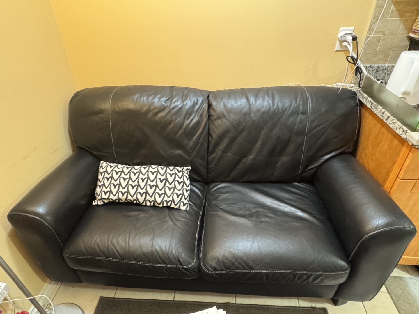 Black Leather Couch