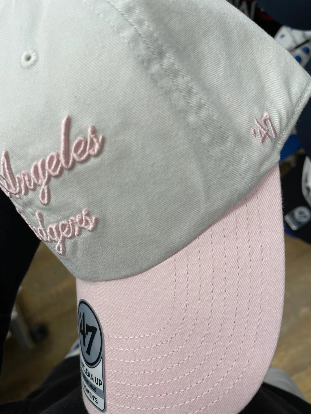 47 Brand Los Angeles Dodgers Baseball Cap - Light Grey/Pink - photo 3