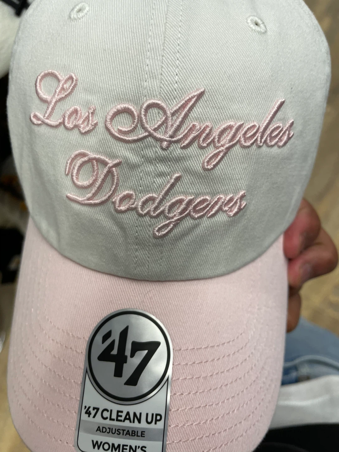 47 Brand Los Angeles Dodgers Baseball Cap - Light Grey/Pink