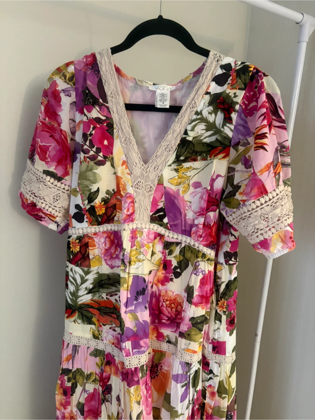 Robe longue VASHNA à fleurs, taille M - photo 2