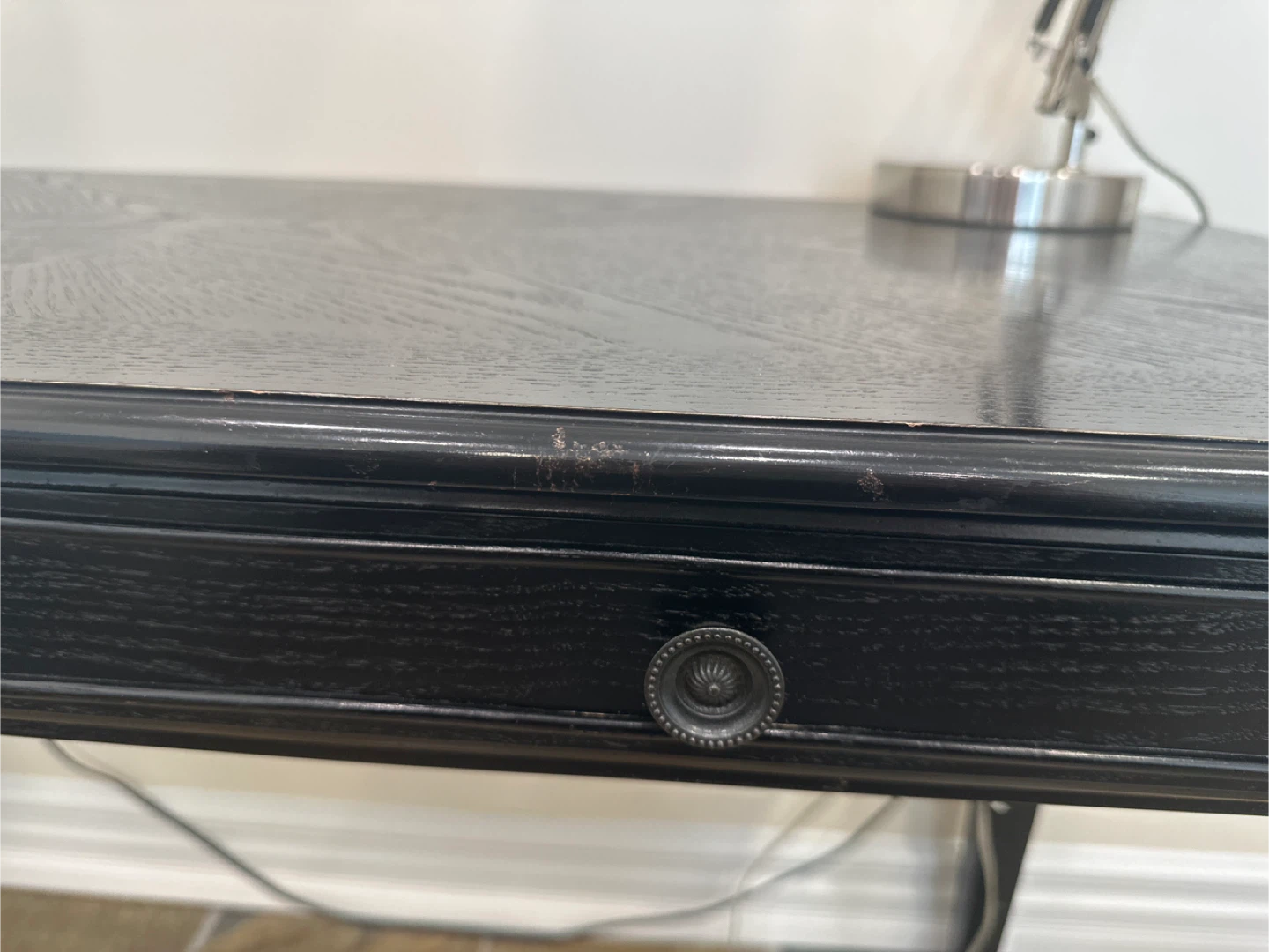 Black Two-Drawer Desk - photo 4