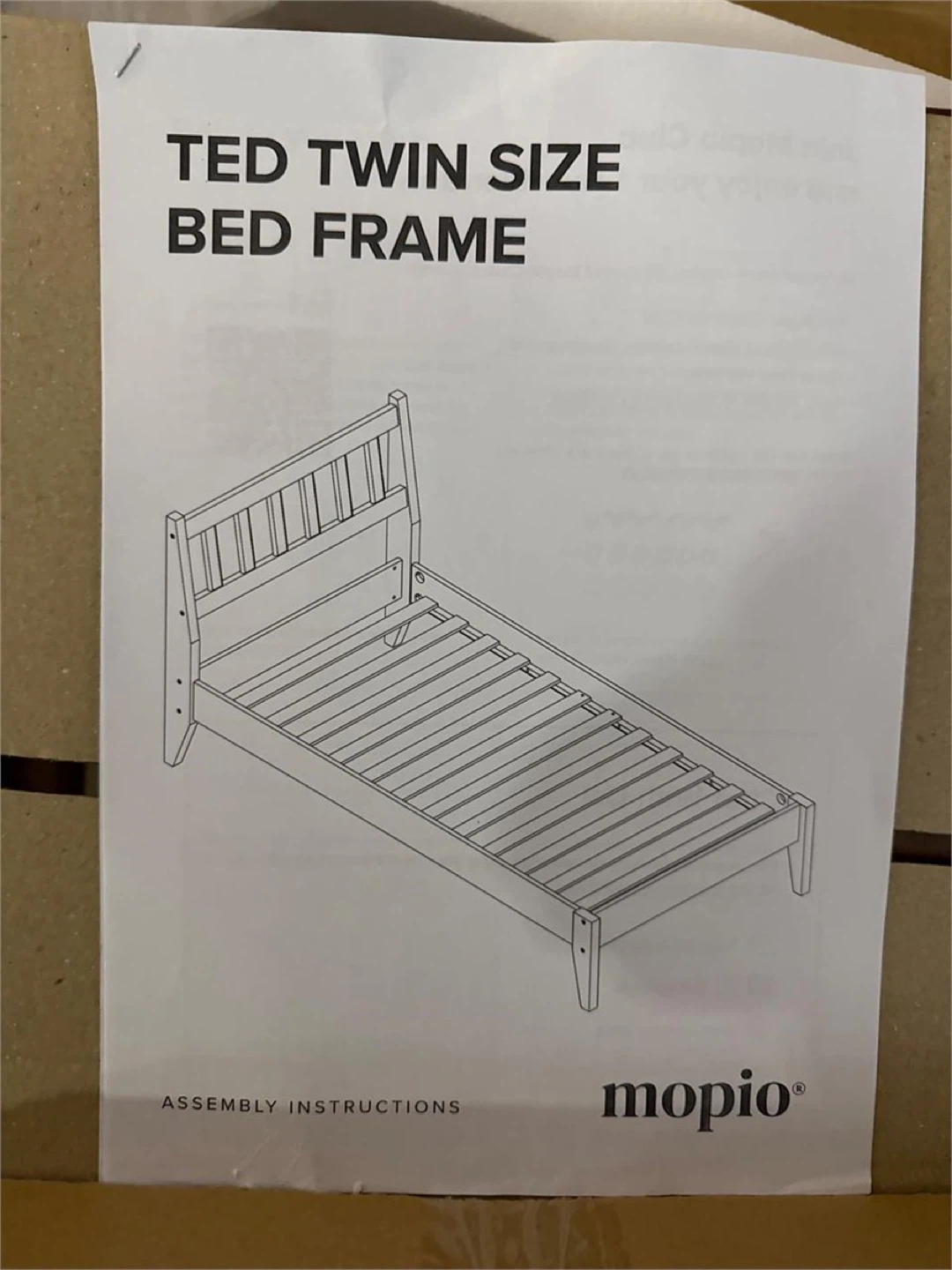 Ted Bed (Twin), Solid Acacia Wood Platform Bed with Headboard - photo 5