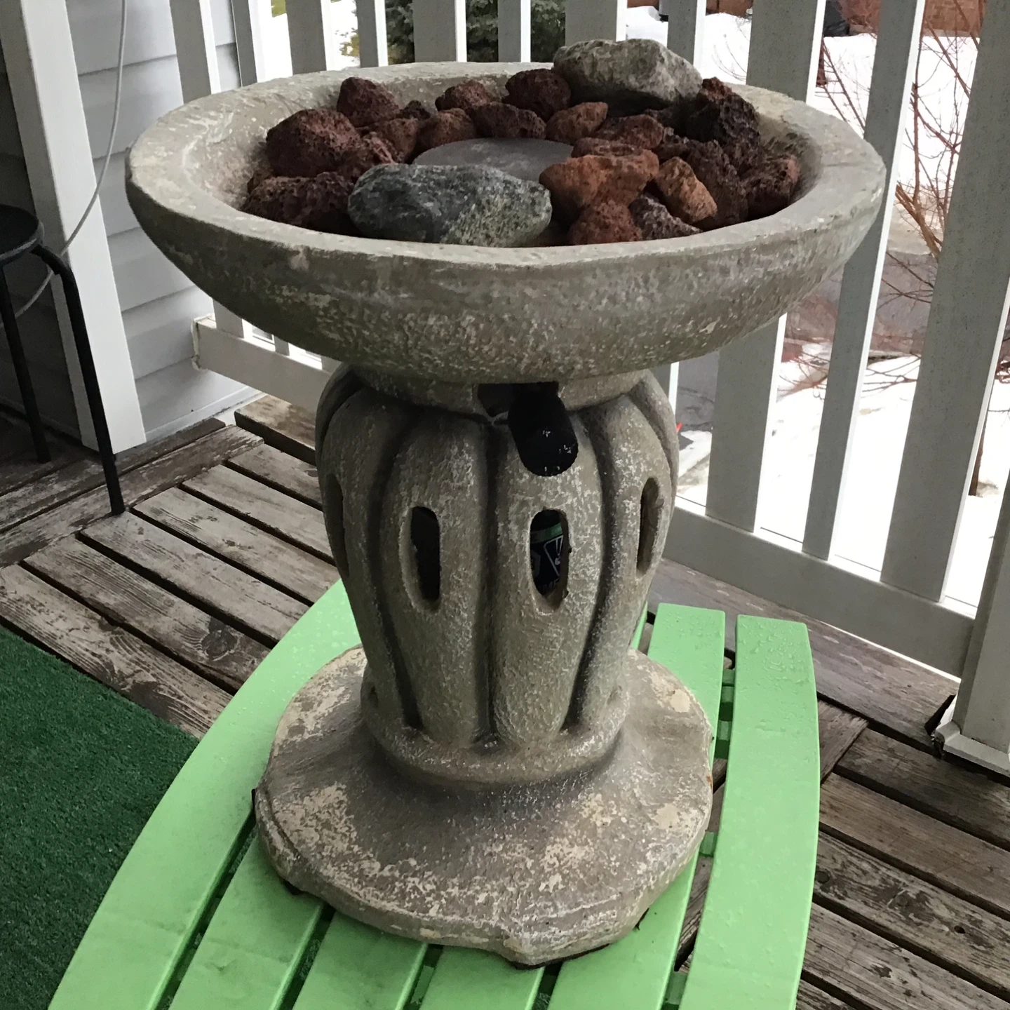 Concrete Bird Bath Style Fire Pit (Price Firm)