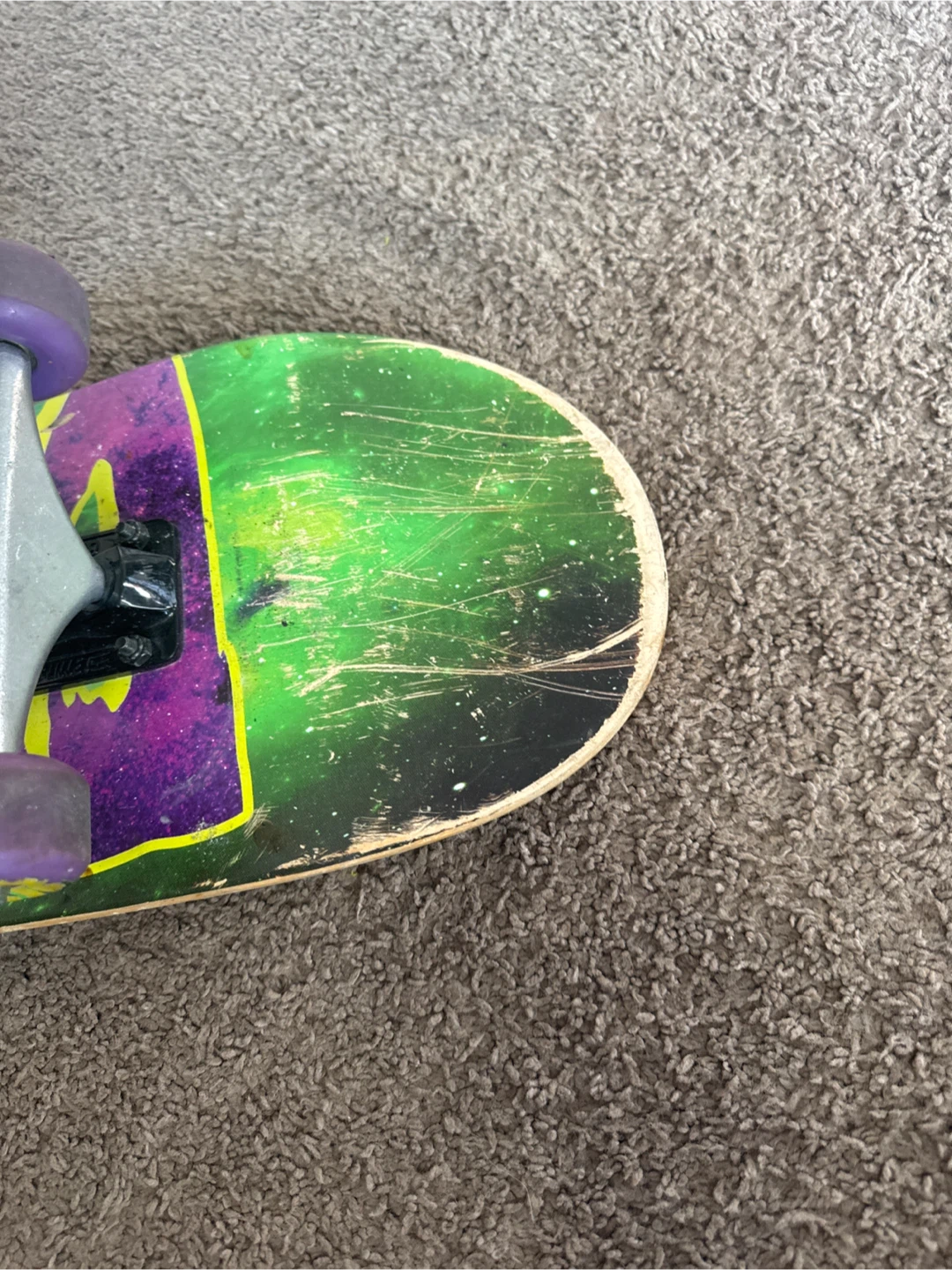 purple and green creature Skateboard - photo 5