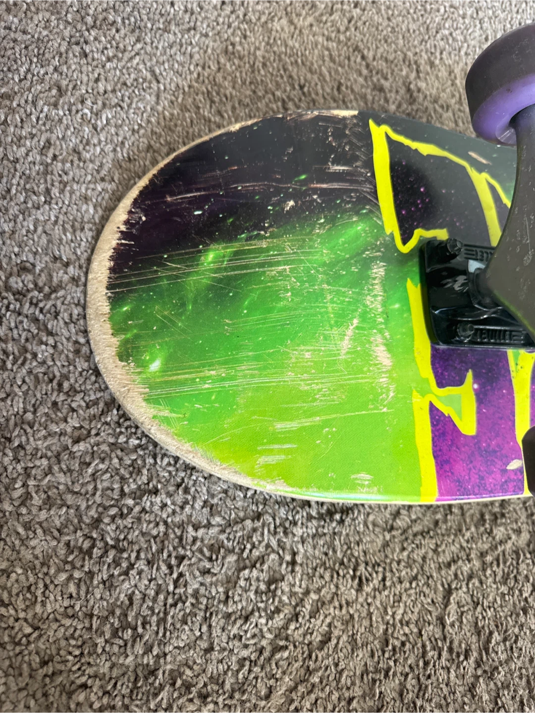 purple and green creature Skateboard - photo 4