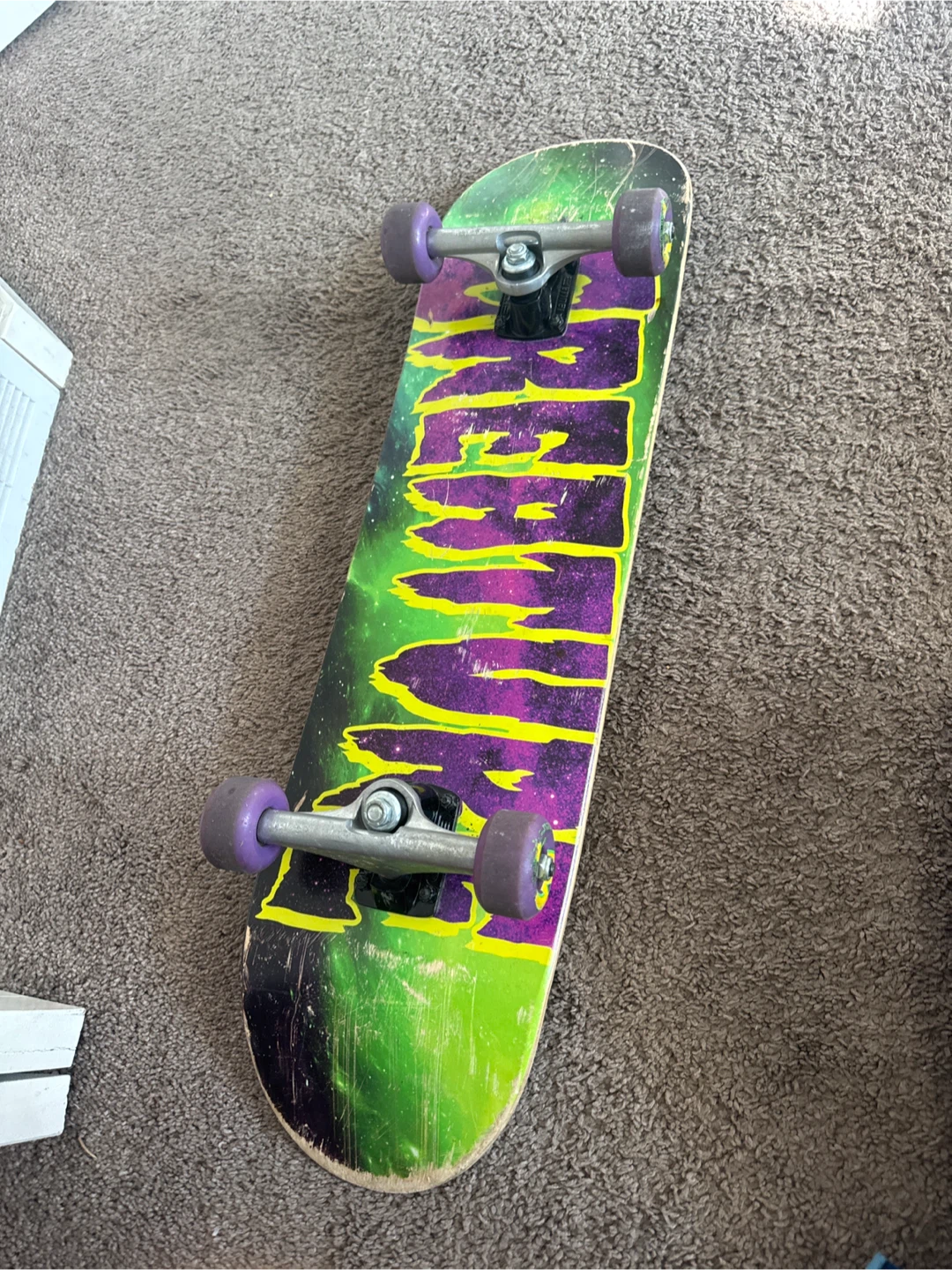 purple and green creature Skateboard - photo 3