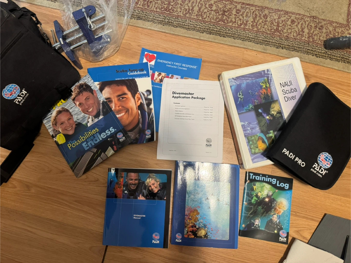 PADI Divemaster and NAUI Scuba Diver Educational Materials