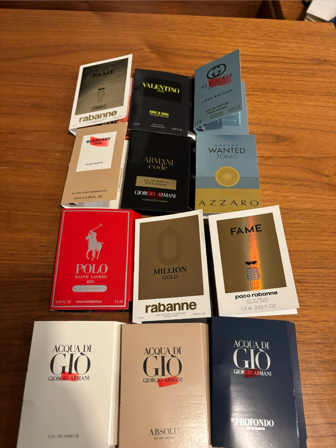 Assorted Men's Cologne Sample Vials