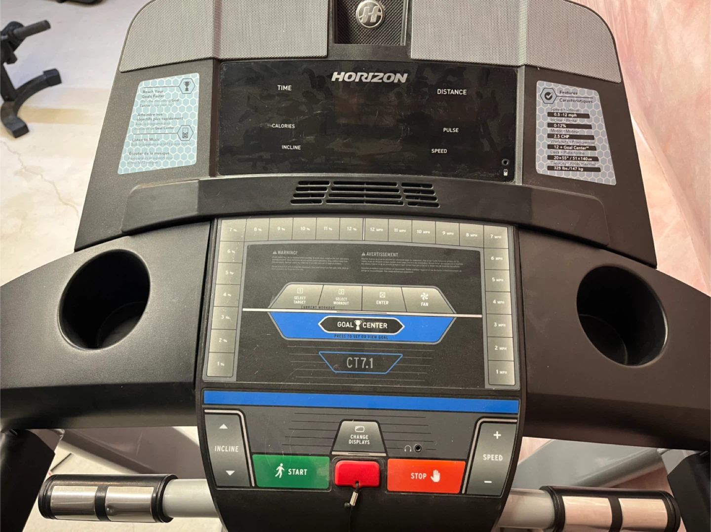 Horizon CT7.1 Treadmill - photo 2