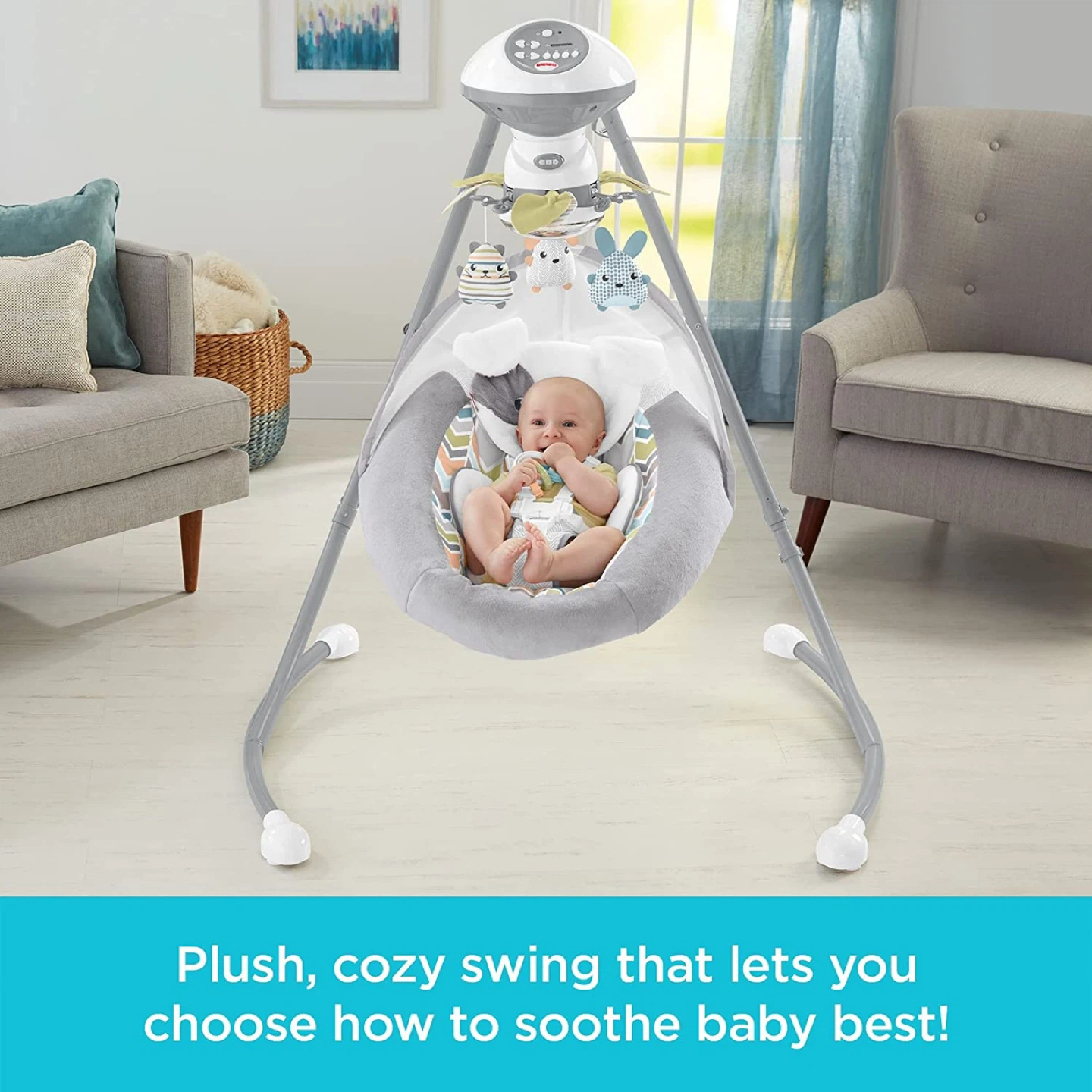 Fisher-Price Sweet Snugapuppy Swing- Dual Motion Baby Swing - photo 4