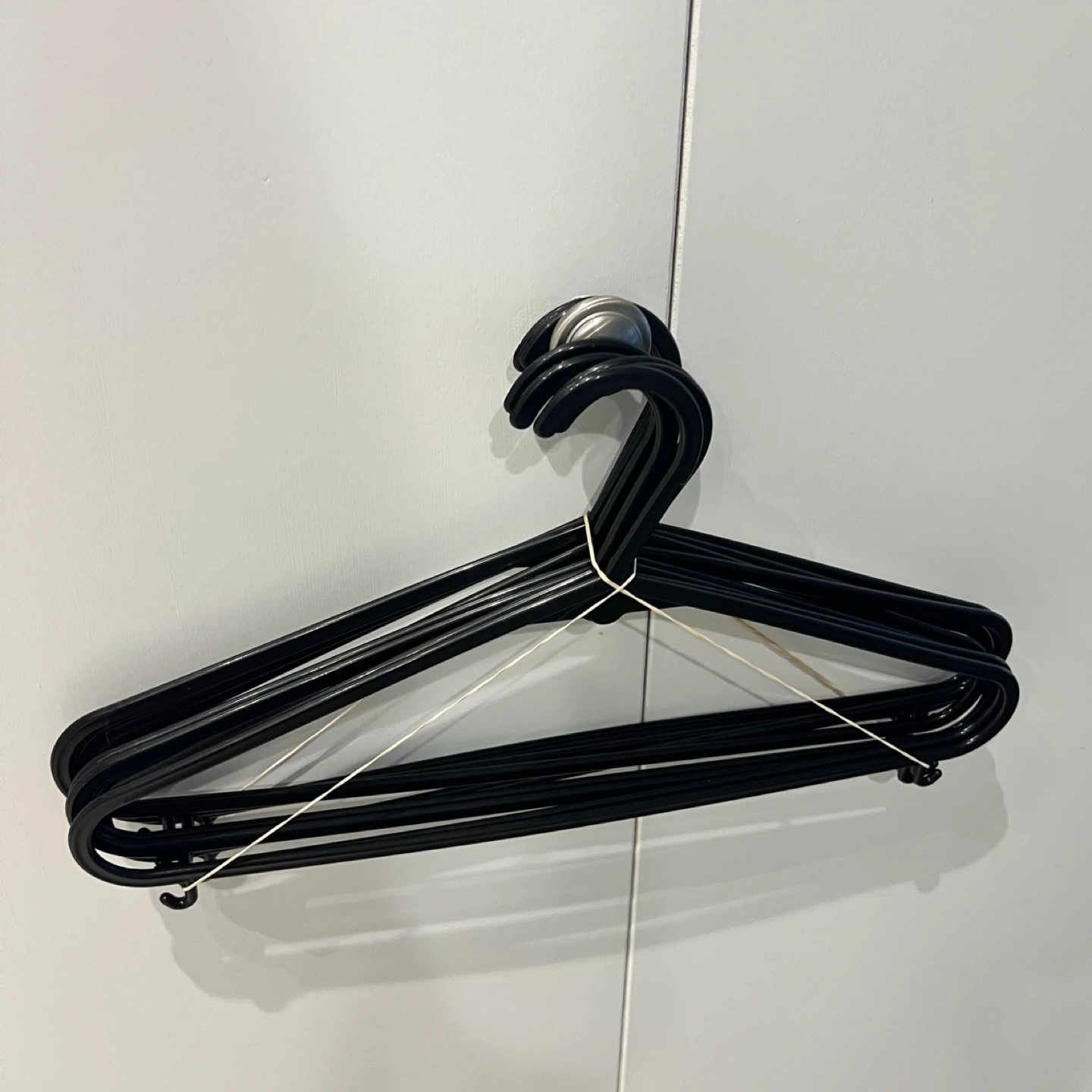 8 Daiso Black Plastic Clothes Hangers