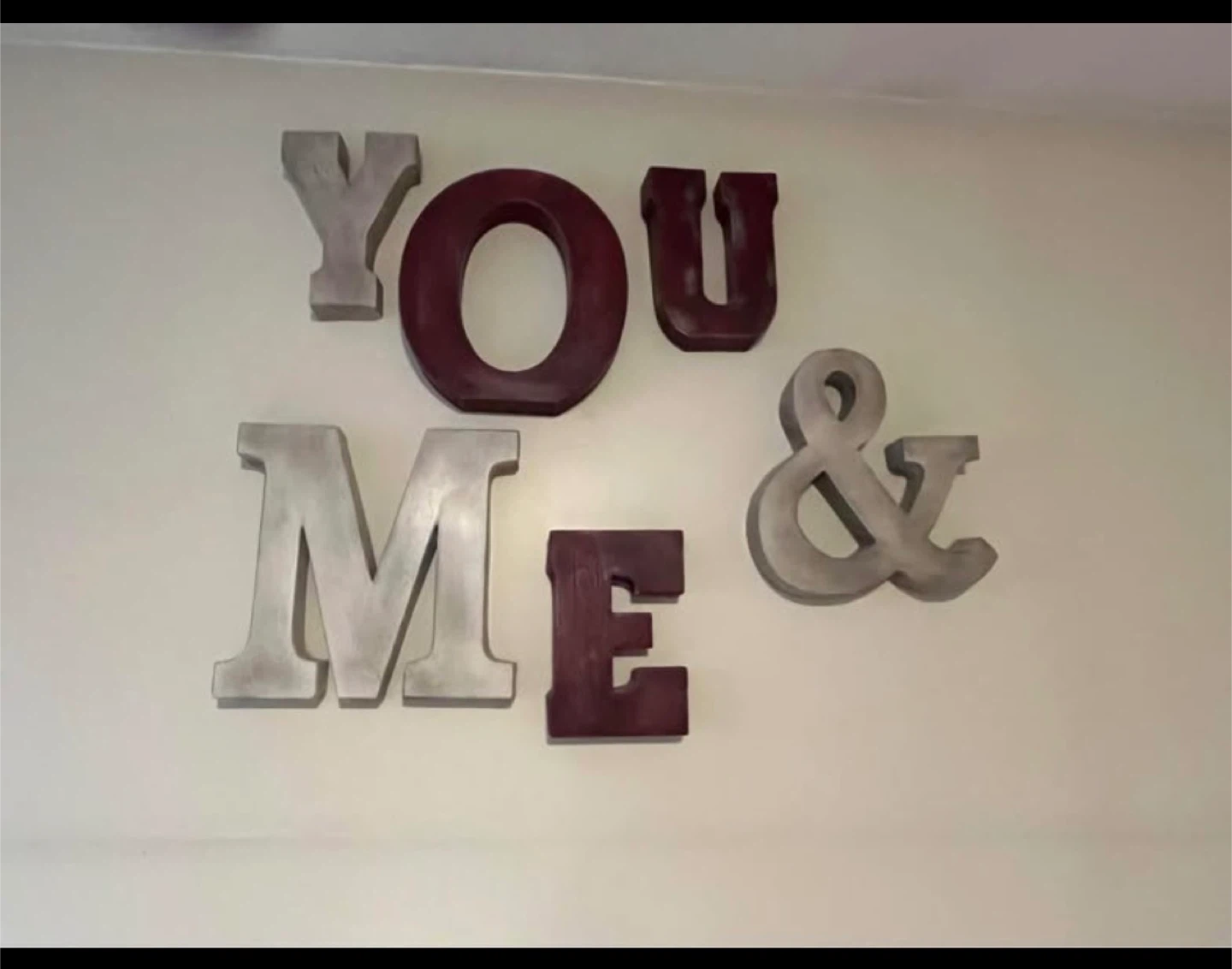 YOU & ME Wall Letters
