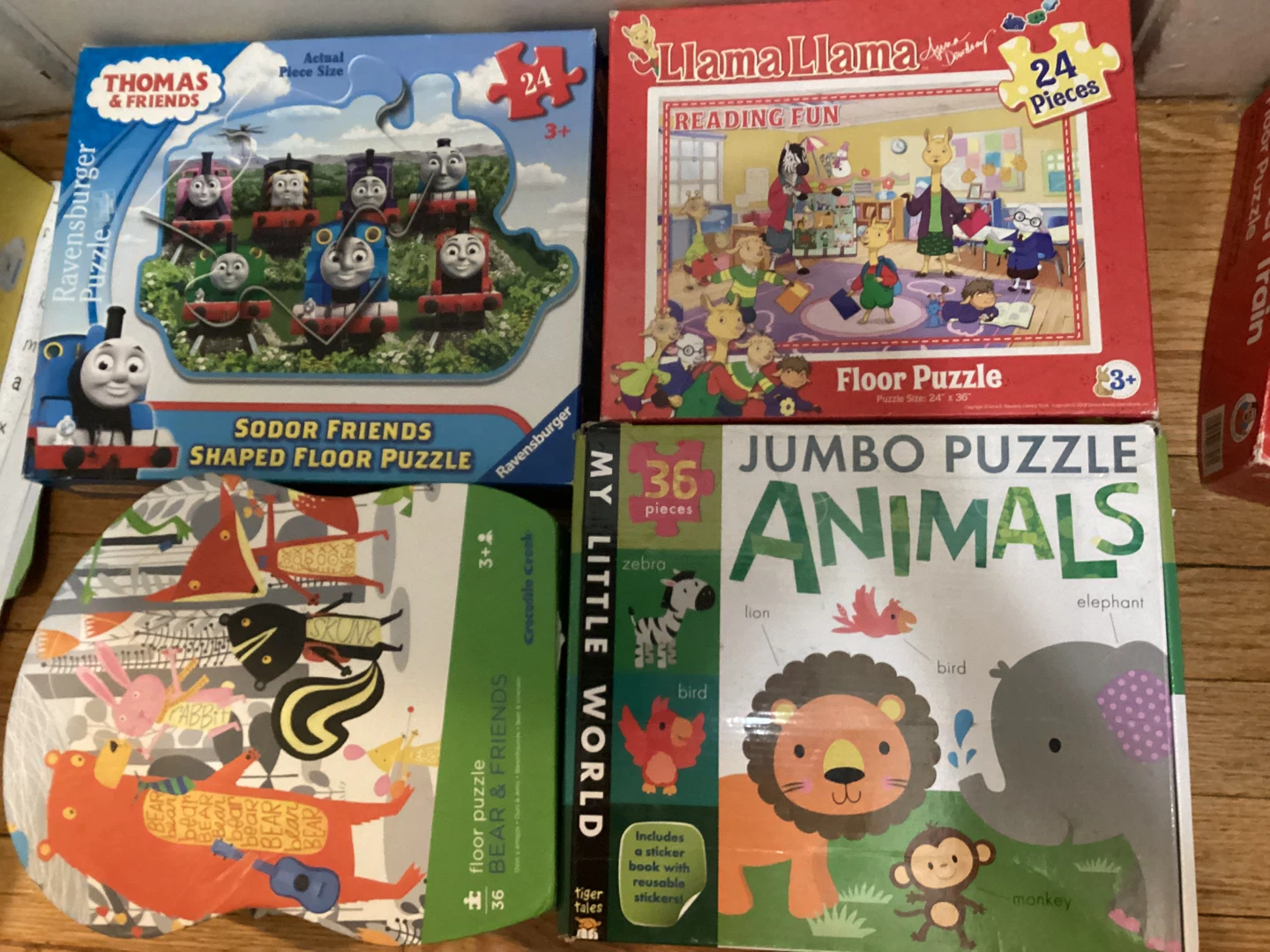 Four kids floor puzzles - 24 and 36 pieces