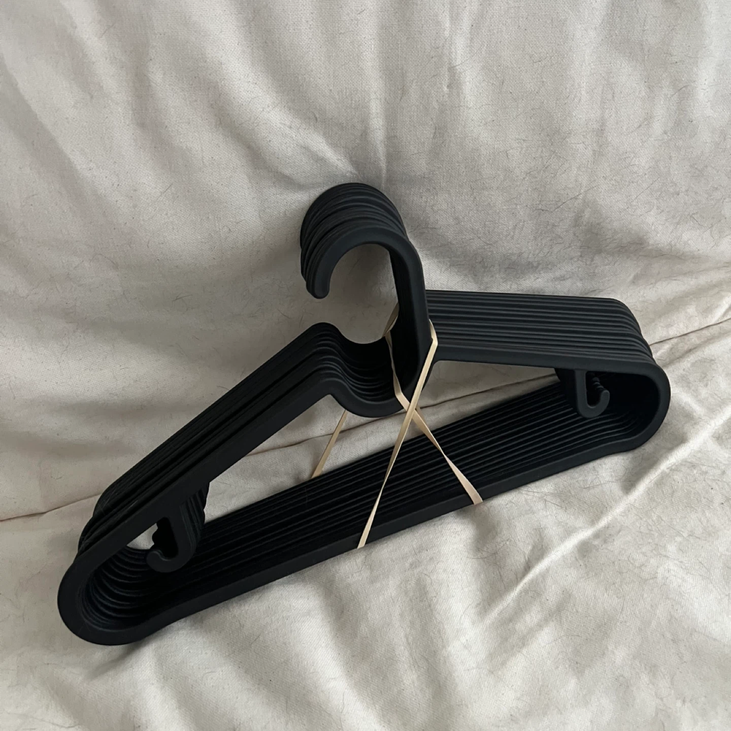 Black IKEA Plastic Hangers (Set of 15)