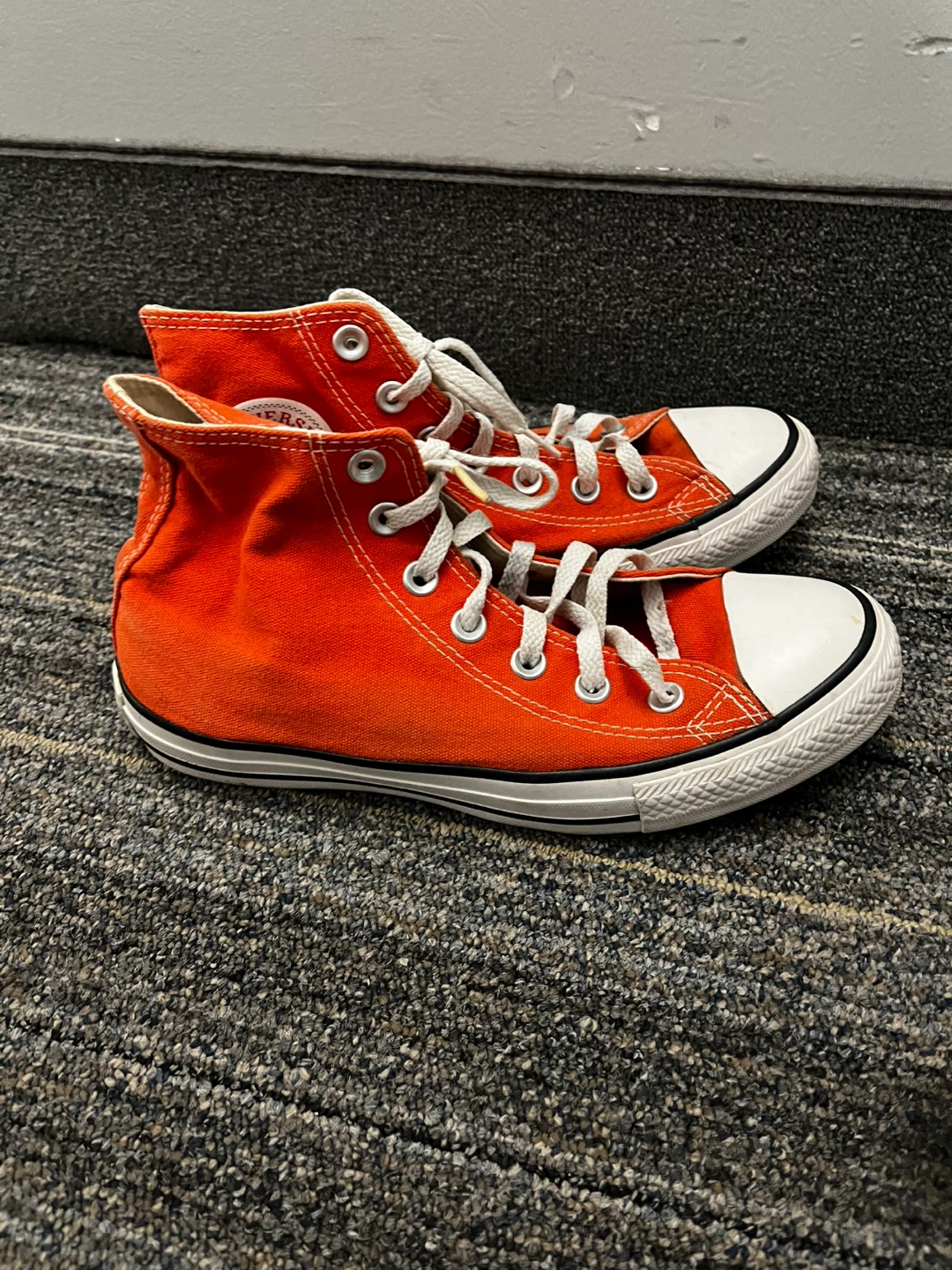 Converse All Star High Top Sneakers - Orange (size 6)
