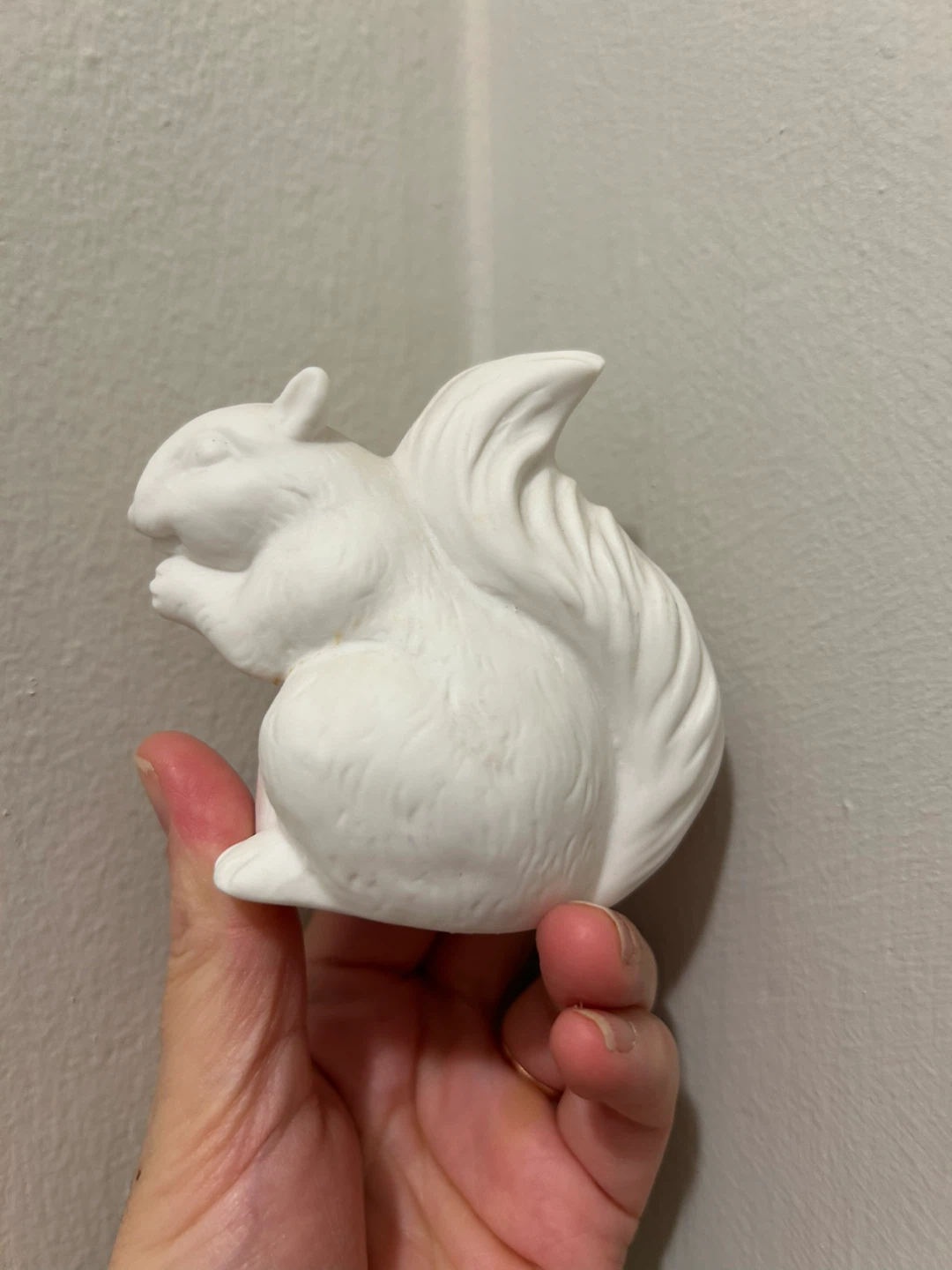 Cute Light-Up Ceramic Squirrel Figurine - Great Condition