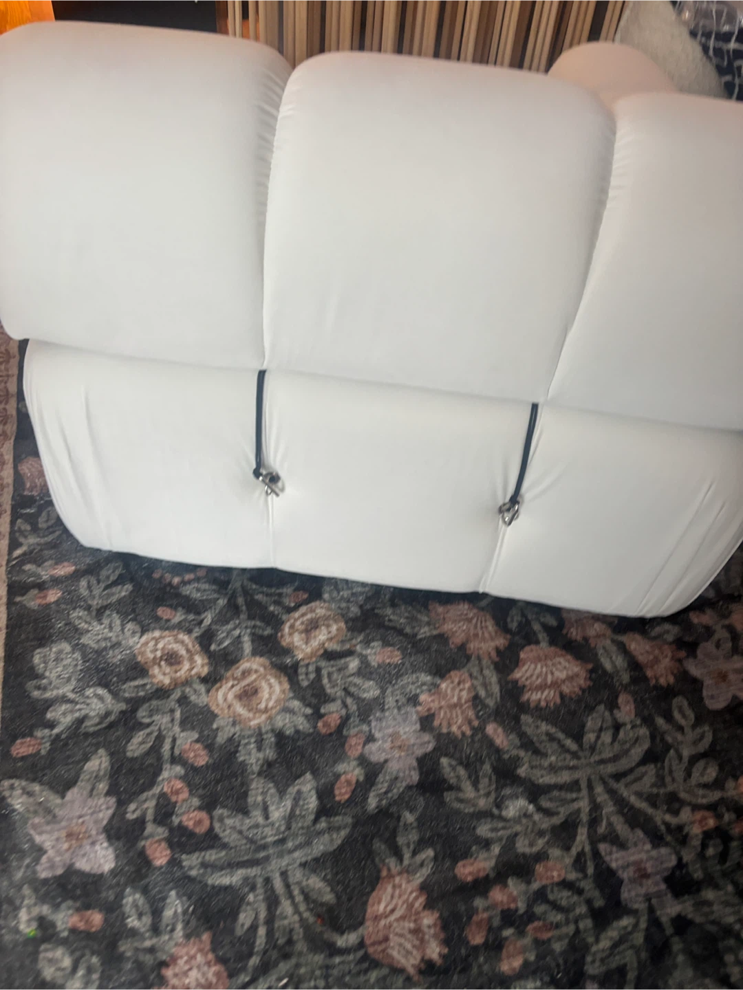 White Tufted Armchair/ tufted arm/sofa chair with rolled arms - photo 2