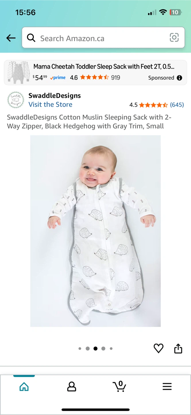 3-6M baby muslin sleep sack sleep bag - photo 3