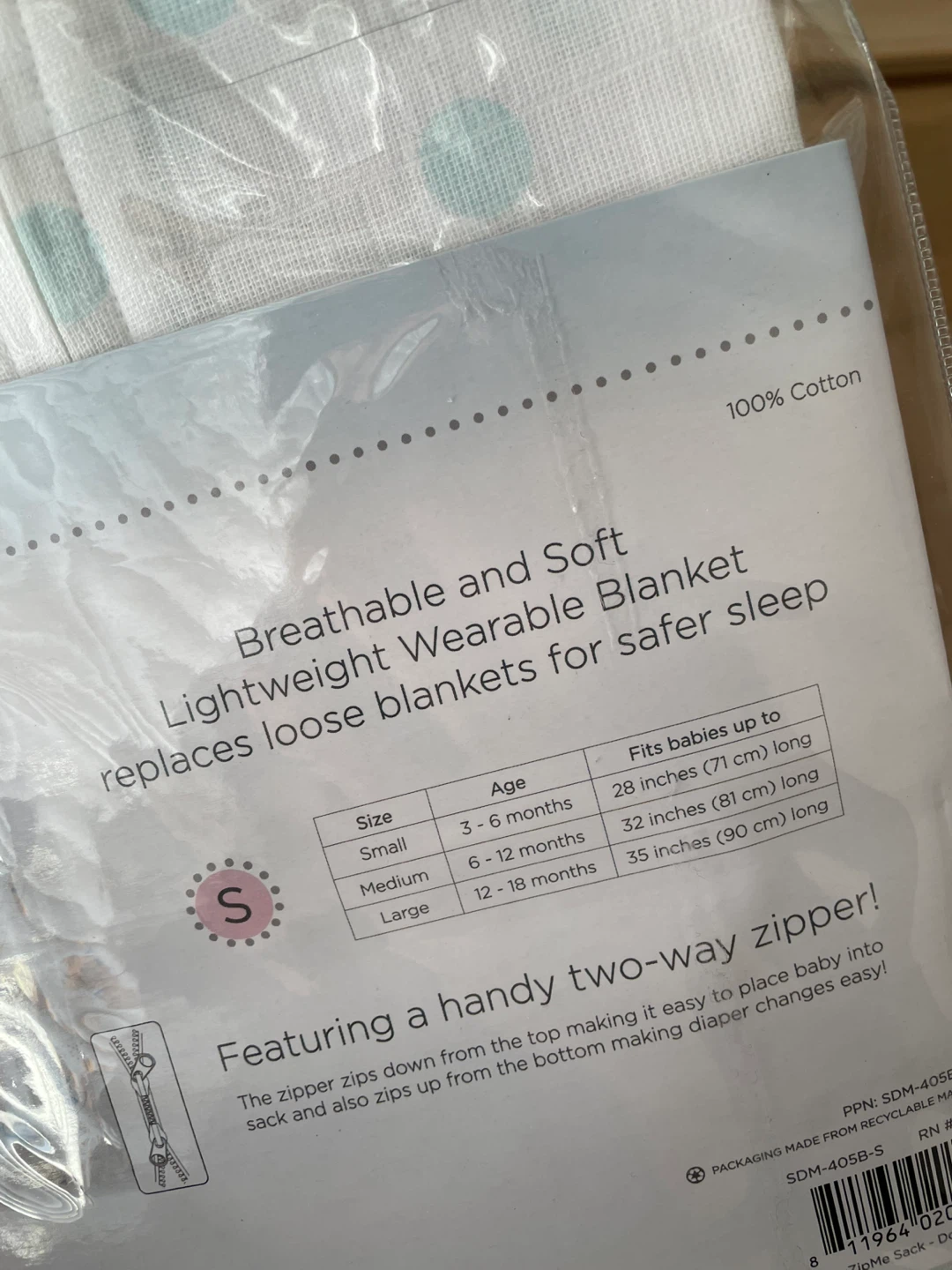 3-6M baby muslin sleep sack sleep bag - photo 2