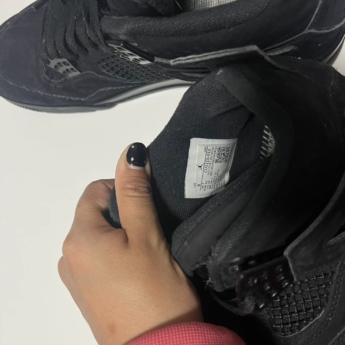 Air Jordan 4 "Black Cat" Men's Shoes Size 8 - photo 3