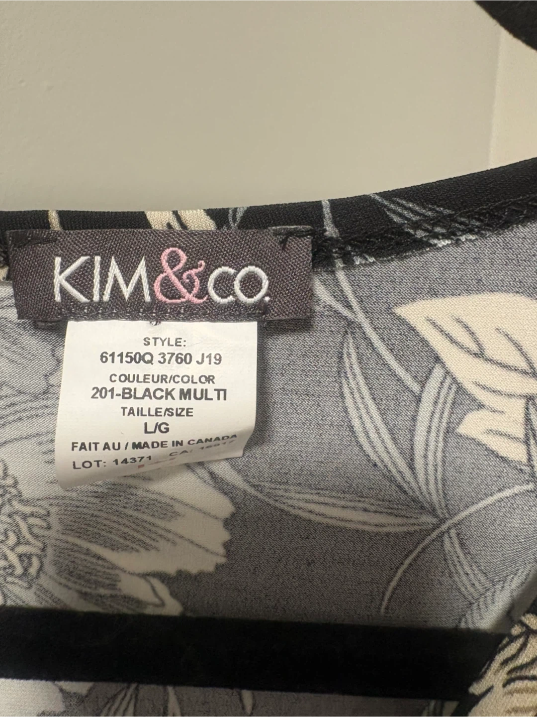 Combinaison Kim & Co. floral noir L/G - photo 4