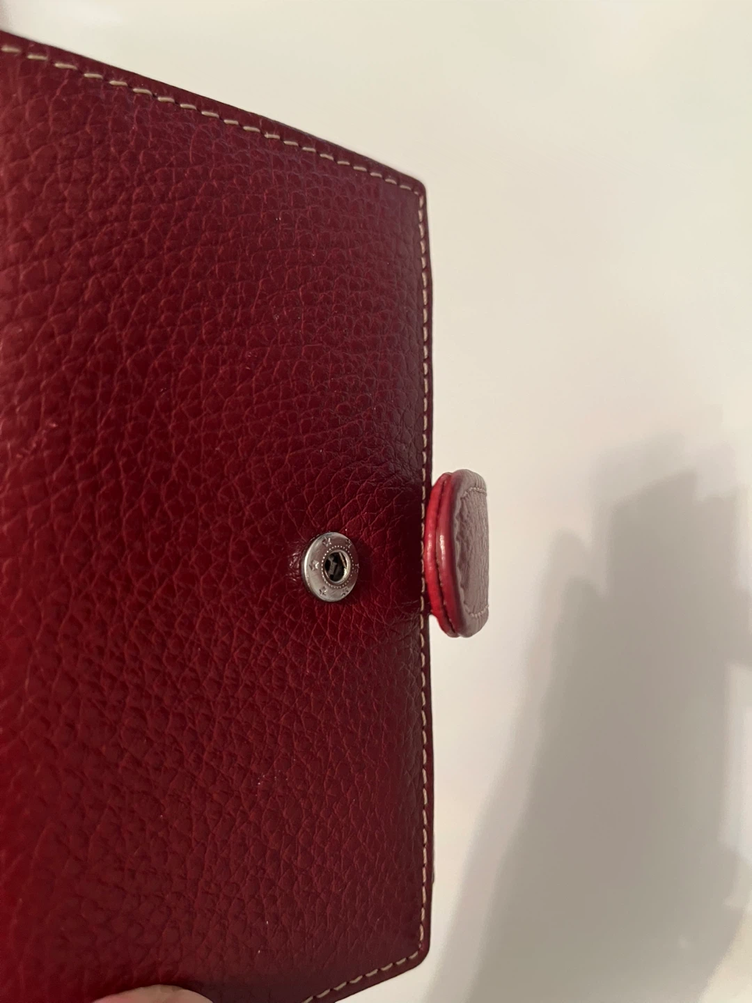 Red Genuine Leather Bifold Wallet - photo 4
