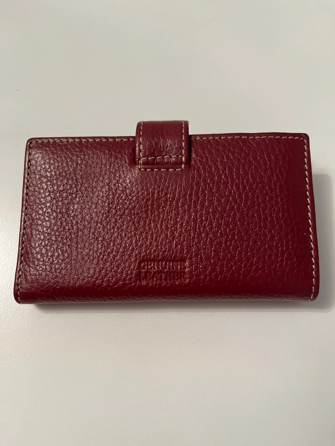 Red Genuine Leather Bifold Wallet - photo 2