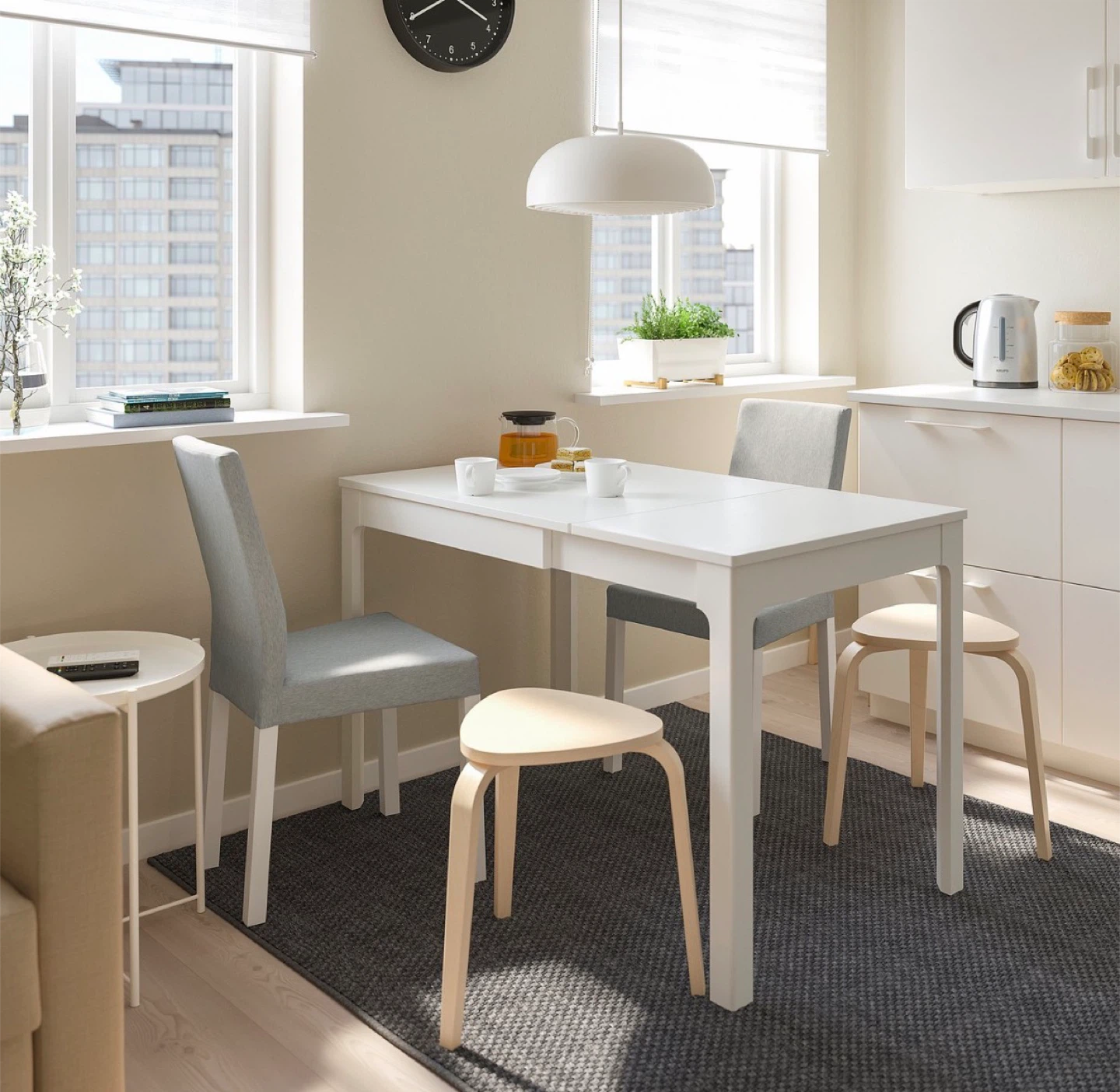 IKEA EKEDALEN / KÄTTIL Extendable Table and 2 Chairs - photo 2